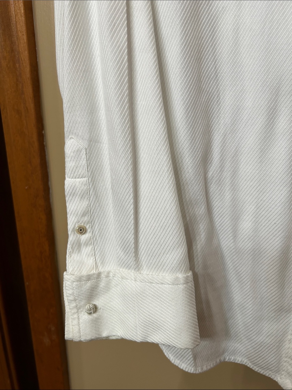 Lauren Ralph Lauren Women’s Ivory Textured Dress Shirt - Picture 2 of 4